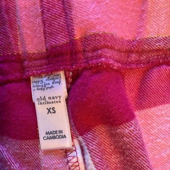 Old Navy Intimates, XS, flannel plaid, red - Picture 5 of 8